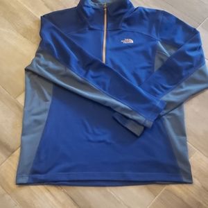 Men North Face quarter zip poly jacket